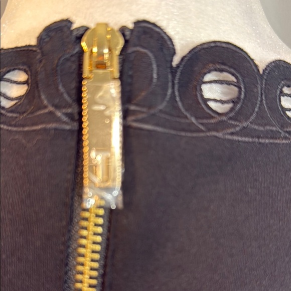 Ted Baker Black Eyelet Lace Halter A-Line Dress Exposed Zip NWOT Sz US 6 (Ted 2) - Picture 9 of 12